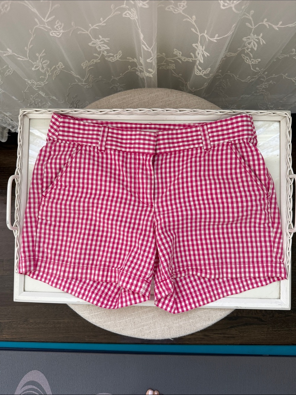 J. Crew Pink Gingham Women’s Shorts - Size 4 - Picture 6 of 6